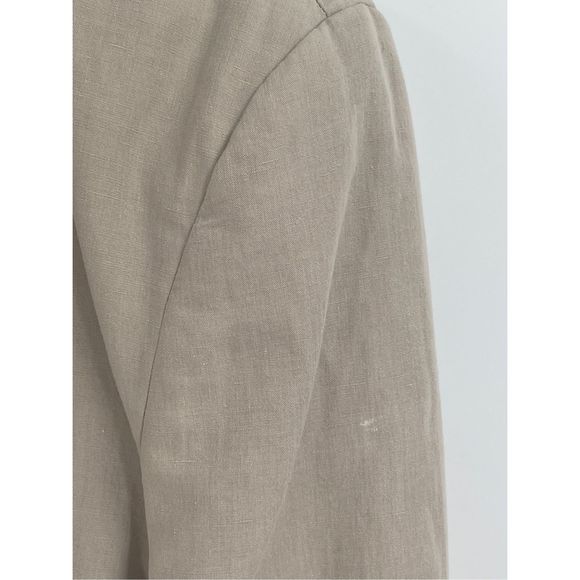 Calvin Klein Blazer Men Large 44R Beige Tan Linen Blend 2 Button Sport Coat - Picture 10 of 11